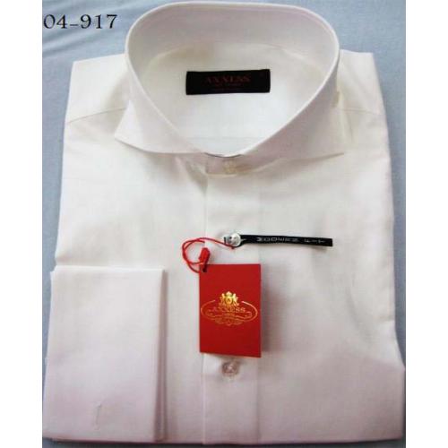 Axxess White Spread Collar 100% Cotton Dress Shirt 04-917